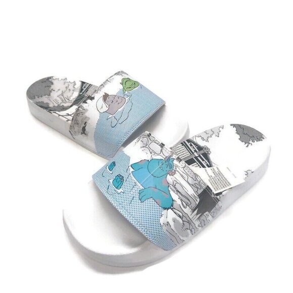 Adidas Originals Mens Sz 4 Adilette Lite Disney Pixar Monsters Inc Slides GX0995 - Picture 4 of 8